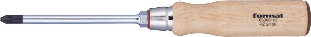 Tournevis à manche en bois PZ2x100mm 