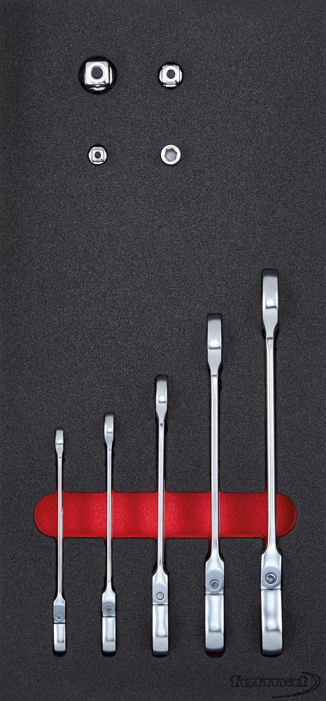 Module d'outillage 1/3 clé polygonale à cliquet pivotante 