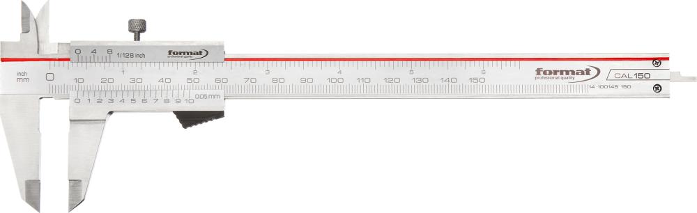 Pied à coulisse de poche vis blocage inox 150mm 