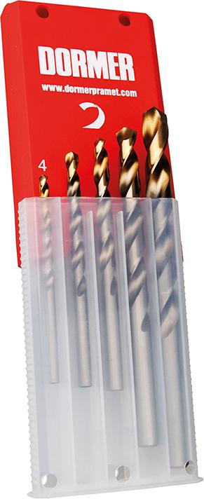 Jeu forets hél. 4-10mm x1,0 A002 dans boîte 118G type N 4xD 5pcs Tin Tip A08910 