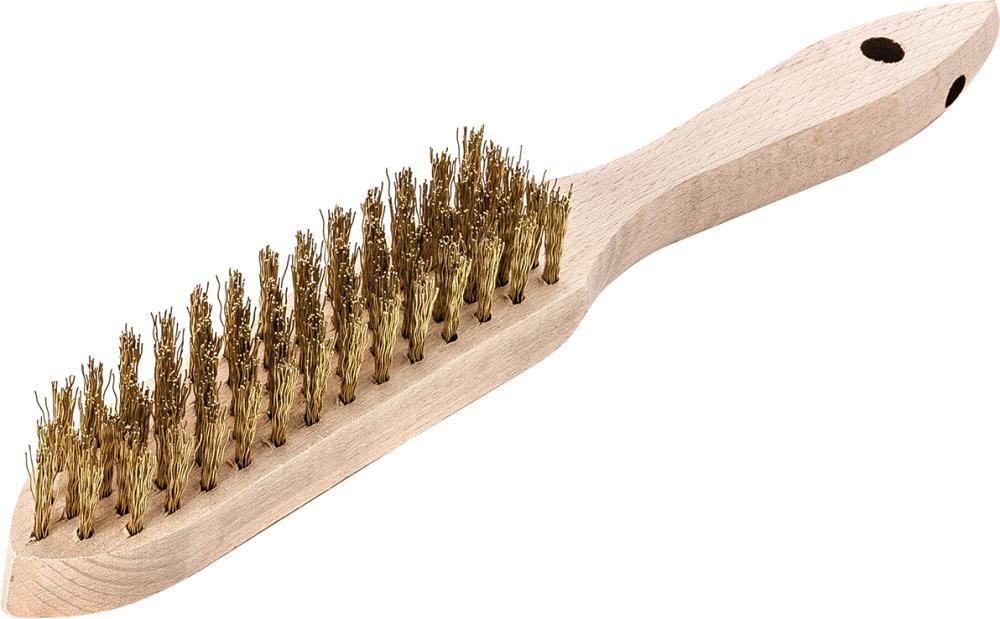 Brosse man. mét. laiton lisse 0,35mm 5 rangées 