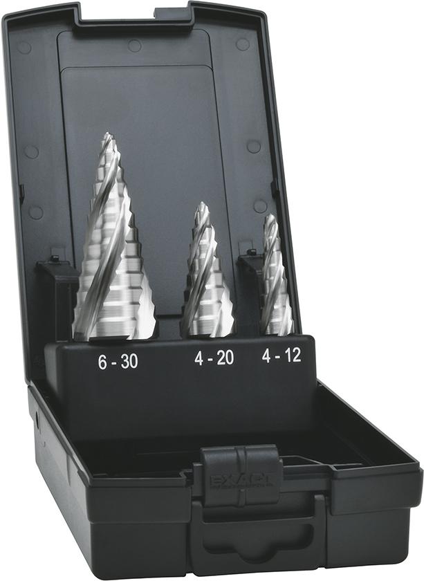 Foret étagé HSS Set Cannelure hél. quadruple 4-30mm 