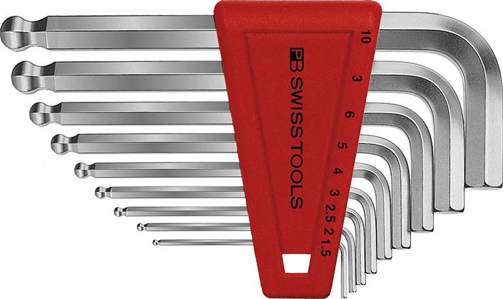 Jeu de clés hexagonales PB212H-10 9 pcs court