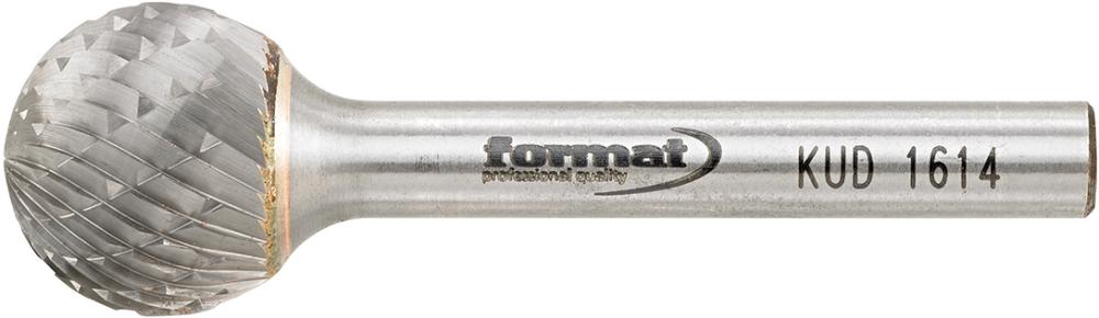 Fraise sur tige carbure forme sphérique 1614 C 6mm16x14,3mm 