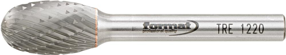 Fraise sur tige carbure forme goutte 1220 C 6mm 12x20mm 