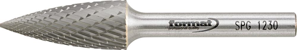 Fraise sur tige carbure forme ogive bout pointu 1230 C 6mm 12x30mm 