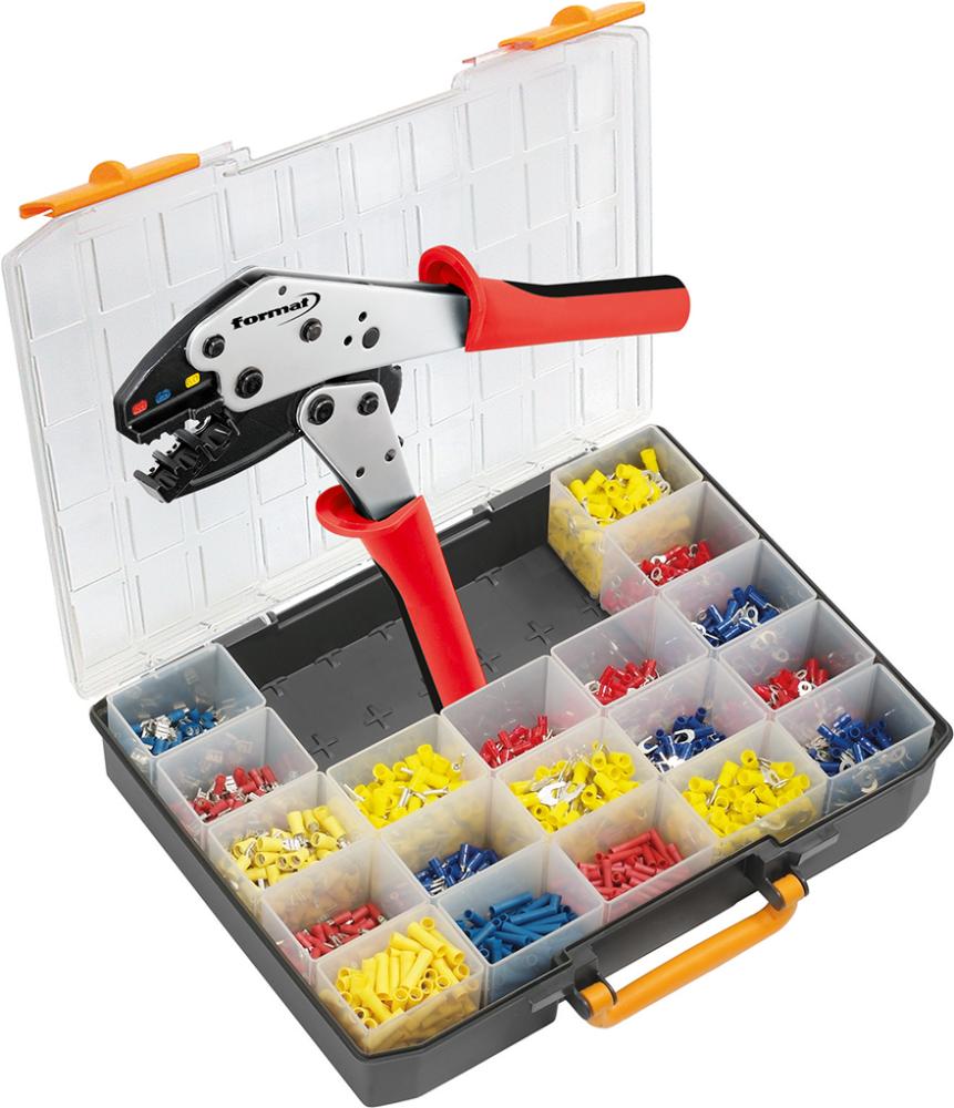 Assortiment de cosses avec pince à sertir 1901 pièces 