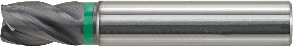 Fraise carbure monobloc 4mm TiAlN type UNI D4 HA 35-38 degrés 