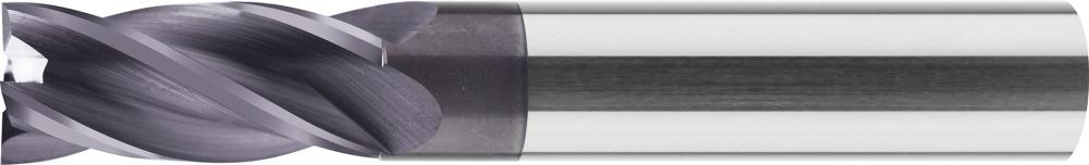 Fraise carbure monobloc courte DIN6527 TiAlN D4 queue HB 2mm 