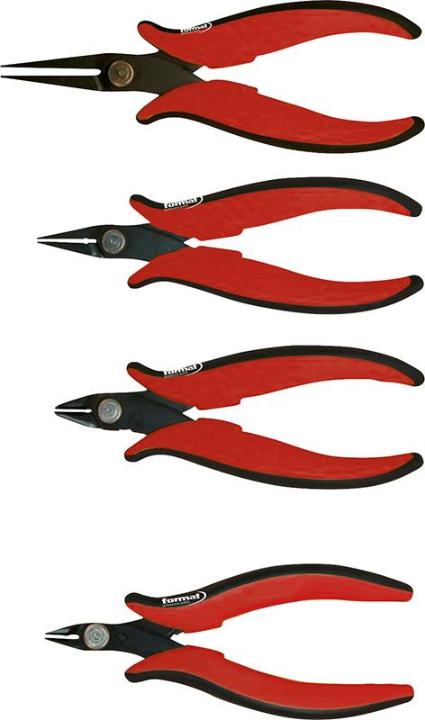 Jeu de pinces pour l'électronique 4 pièces 