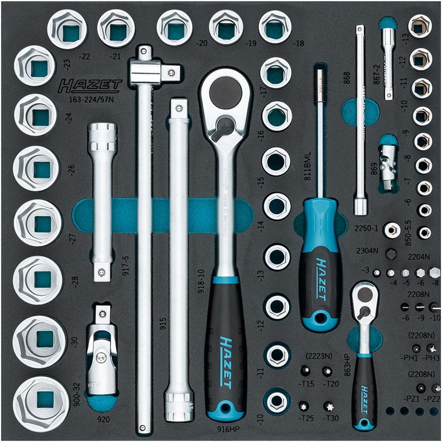 Module d'outillage 2/3 douilles 163-224/57N 