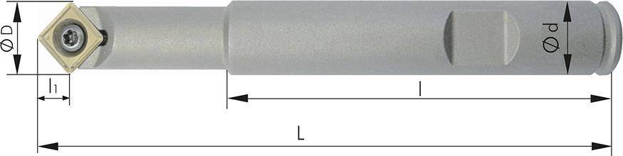 Fraise chanfreiner/centrer 45° D1 D12mm pour SOMT 9