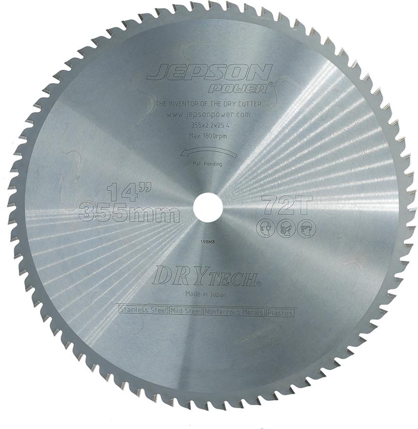 Lame de scie circulaire àmise de carbure 355x25,4 mm 72 dents