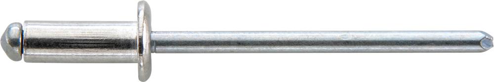 Rivet aveugle alu/acier tête goutte de suif 2,4x4mm 