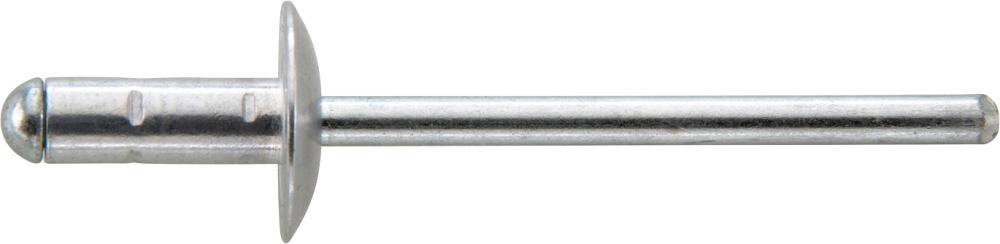Rivet aveugle multiserrage alu/acier tête bombée 4,8x10mm 