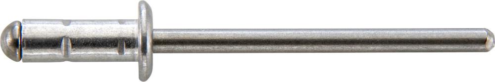 Rivet aveugle multiserrage alu/inox tête goutte desuif 4,8x10mm 