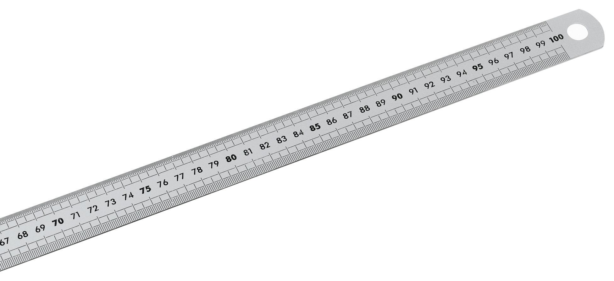 Réglet «&nbsp;long&nbsp;» semi-rigide Inox - 1 face
