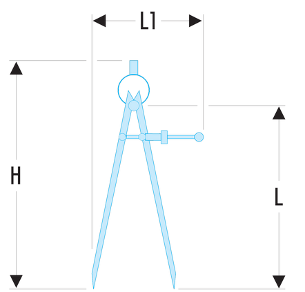 Compas à pointes sèches