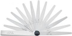 Jauge d'épaisseur de préc ision acier à ressort 0,0 5-0,50mm 8 feuilles 