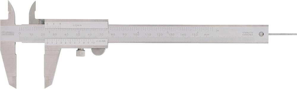 Pied à coulisse de poche de précision avec vis de blocage Acier inoxydable rempé 150mm 