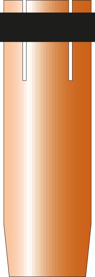 Buse de gaz, conique NW16 mm MB400/500