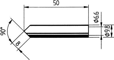 Panne double face biseautée 0832MDLF 8mm 