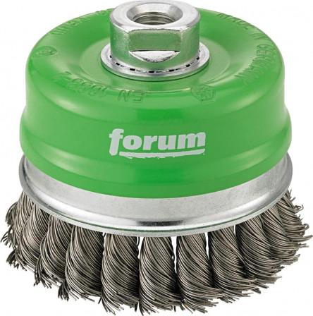 Brosse à boisseau M14 aci er inoxydable 80x0,50mm tressée 