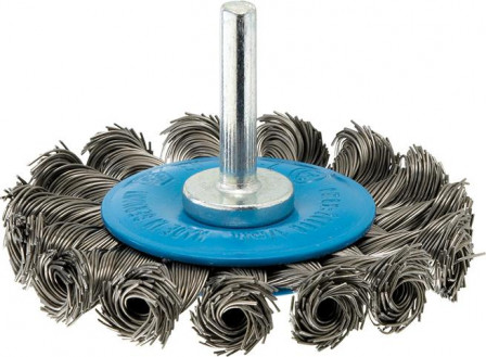 Brosse circulaire fil aci er 6mm 75mm torsadée 