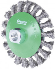 Brosse conique inox. M14 115x0,50mm torsadé 