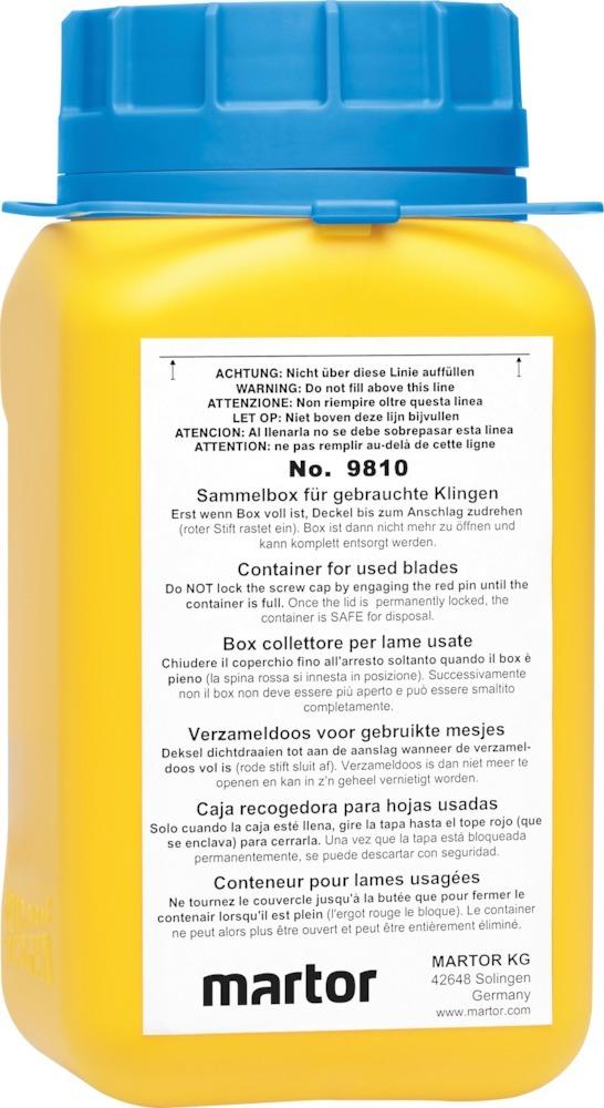 Réservoir pour lames usageés 