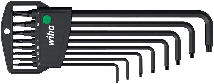 Jeu de clés mâles coudées tête sphérique T9-T40x mm 8 pièces 