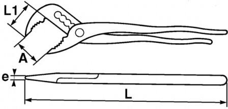 PINCE MULTIPRISE BI-MATIERE A BOUTON POUSSOIR