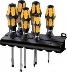 Jeu de tournevis-burin 4 pans plat/PH 6 pièces 