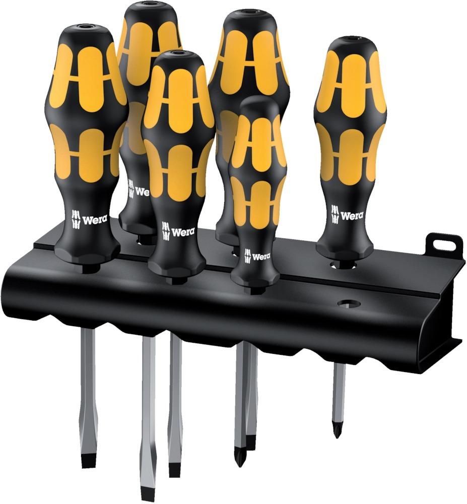 Jeu de tournevis-burin 4 pans plat/PH 6 pièces 