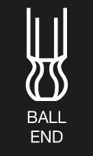 Jeu d'embouts KK60 tête sphérique 