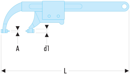 Clé à ergots à mors coulissants