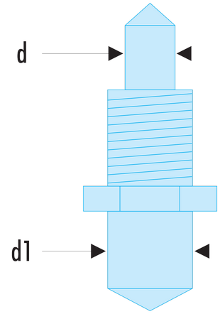 Jeu de 2 ergots de rechange pour clé 117.B