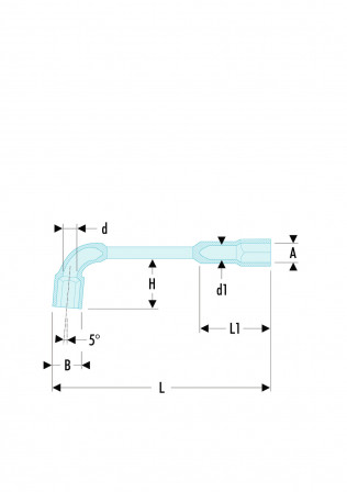 Clé à pipe débouchées  forgées 6 pans x 6 pans métrique