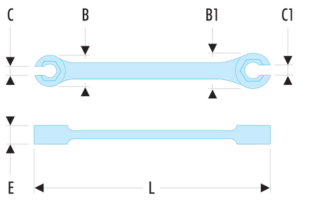Clé à tuyauter droites avec toile métriques
