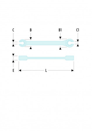 Clé à tuyauter droites avec toile métriques