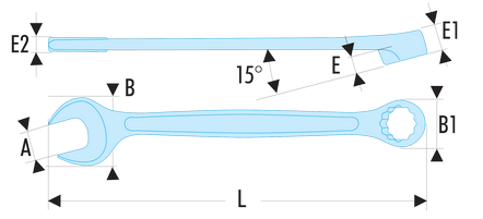 Clé mixte OGV® 19 mm