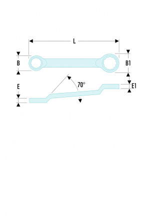 Clé polygonales contrecoudées en pouces