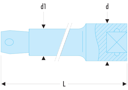 Rallonge angulaire 1/2