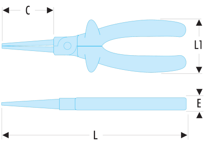 Pince à becs ronds isolée 1000 Volts série VSE