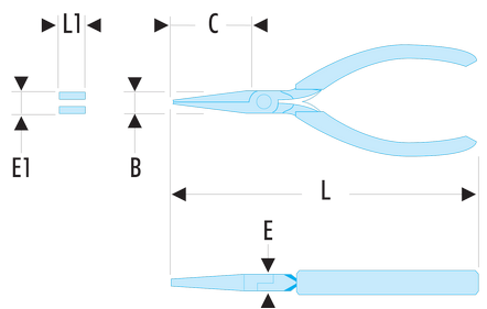 Pince de préhension Micro-Tech® à becs longs et rigides