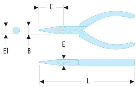 Pince de préhension Micro-Tech® à becs longs et rigides