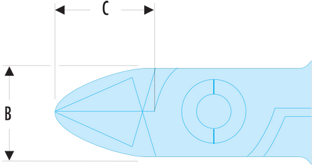 Pince coupante ESD «&nbsp;pointue&nbsp;»