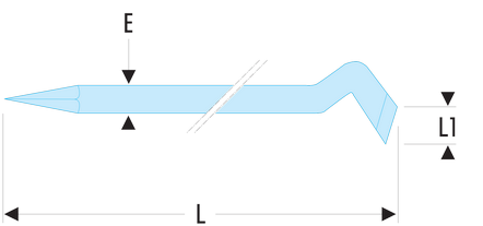 Pince-levier contrecoudées - Corps rond