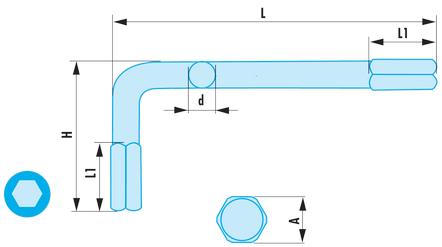 Clé mâles métriques ADF