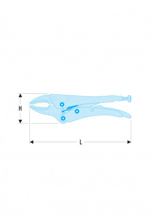 Pince-étau mono-réglage becs courts